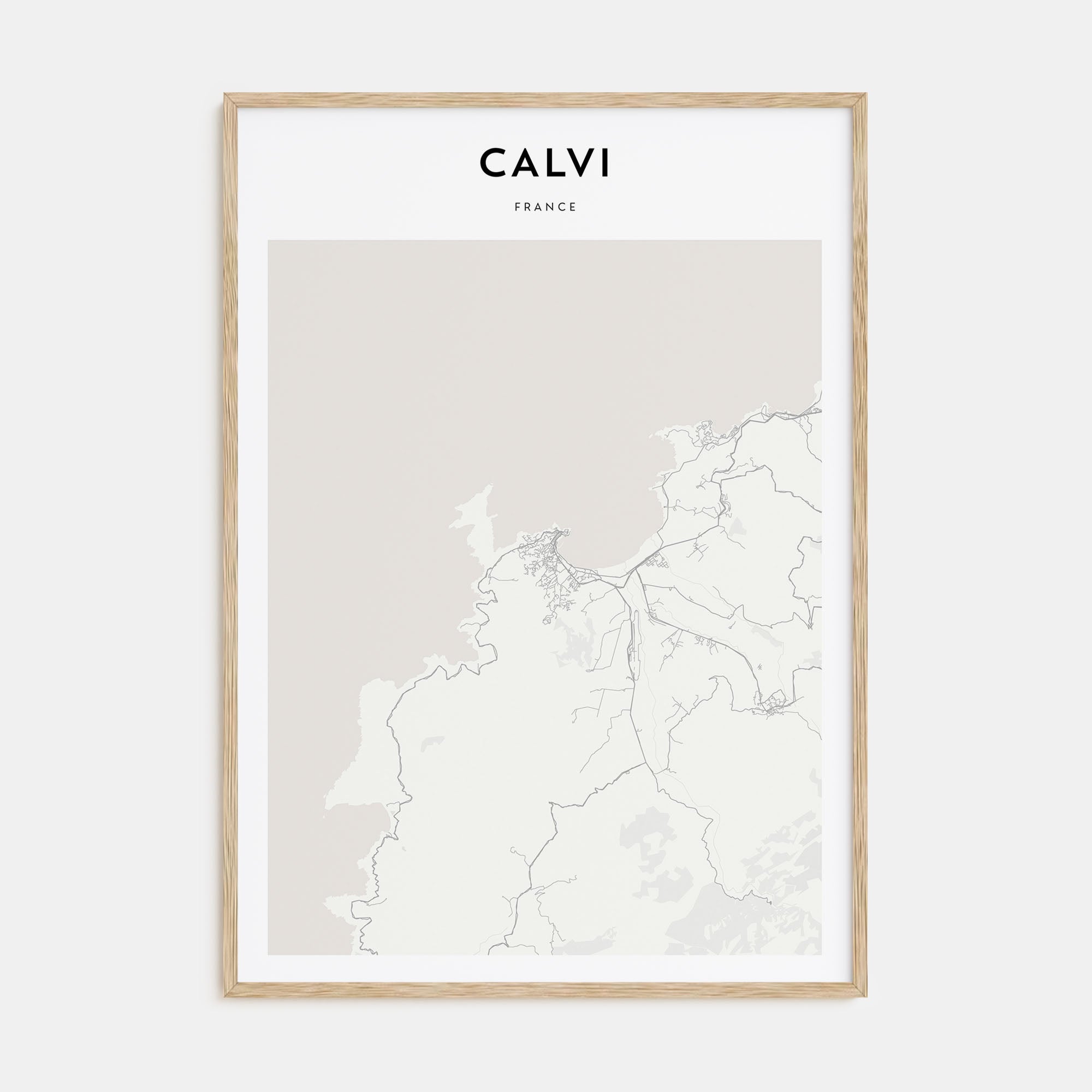 Calvi Map Portrait Poster