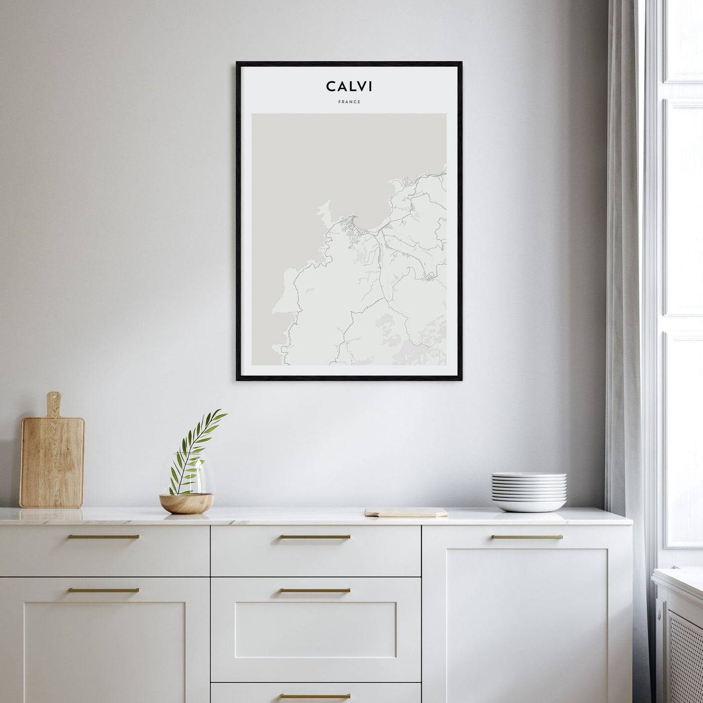 Calvi Map Portrait Poster