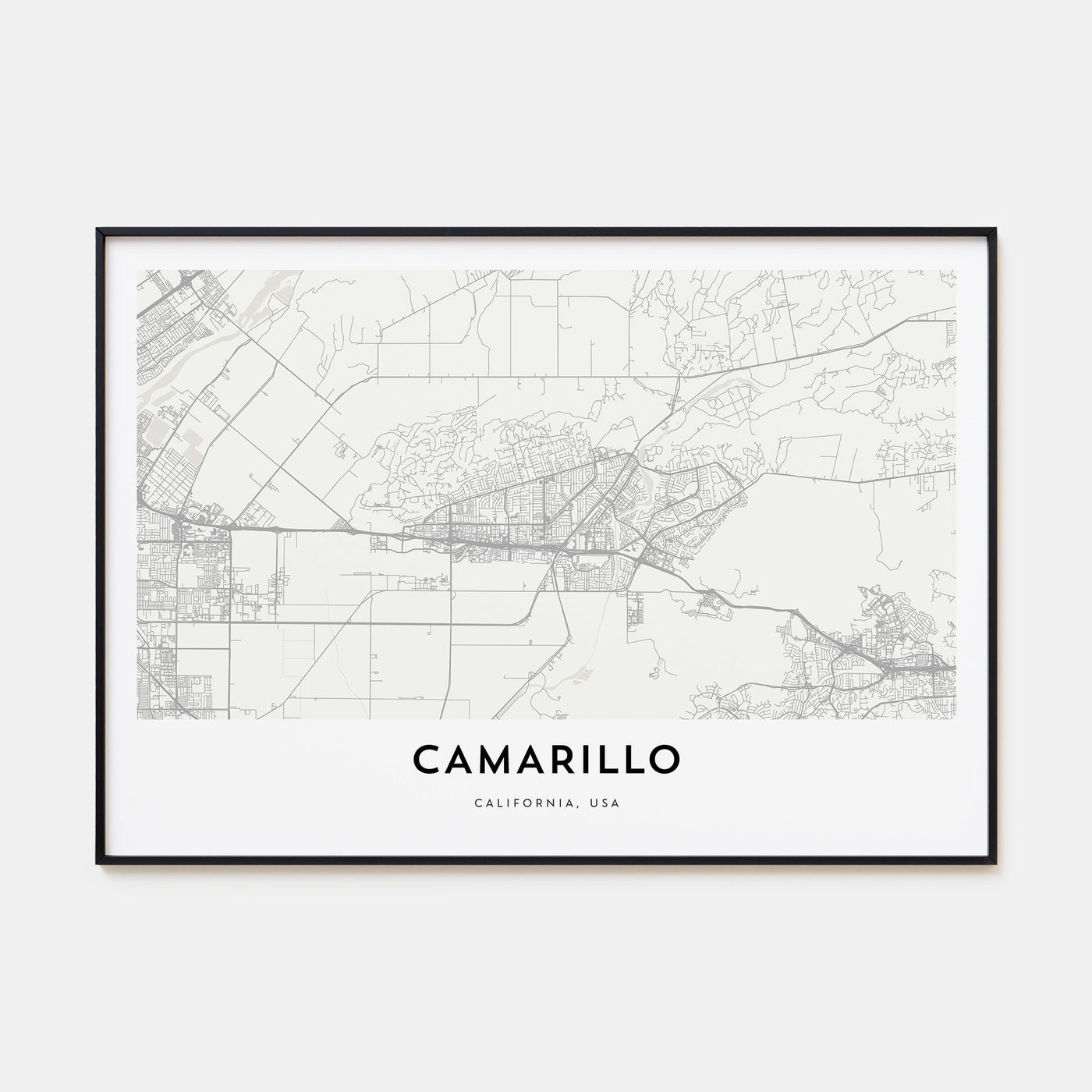 Camarillo Map Landscape Poster