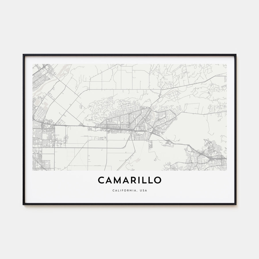 Camarillo Map Landscape Poster