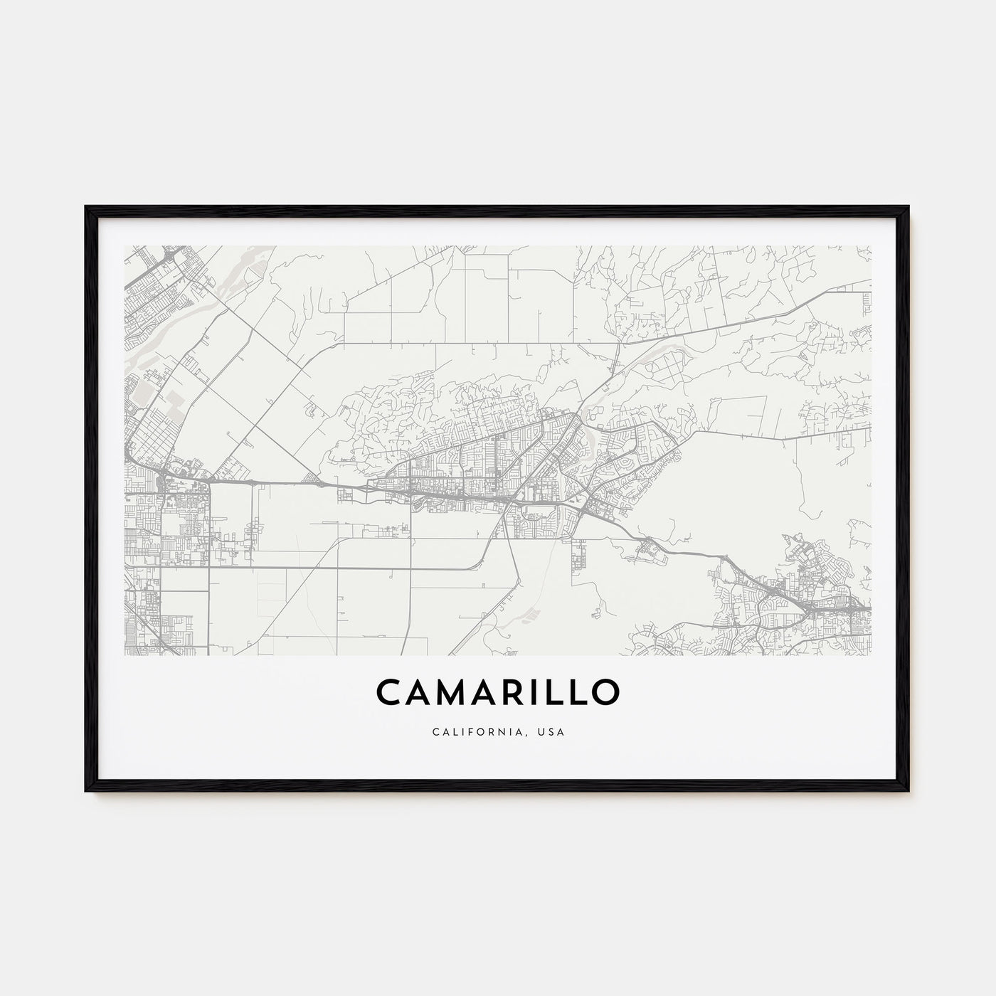 Camarillo Map Landscape Poster