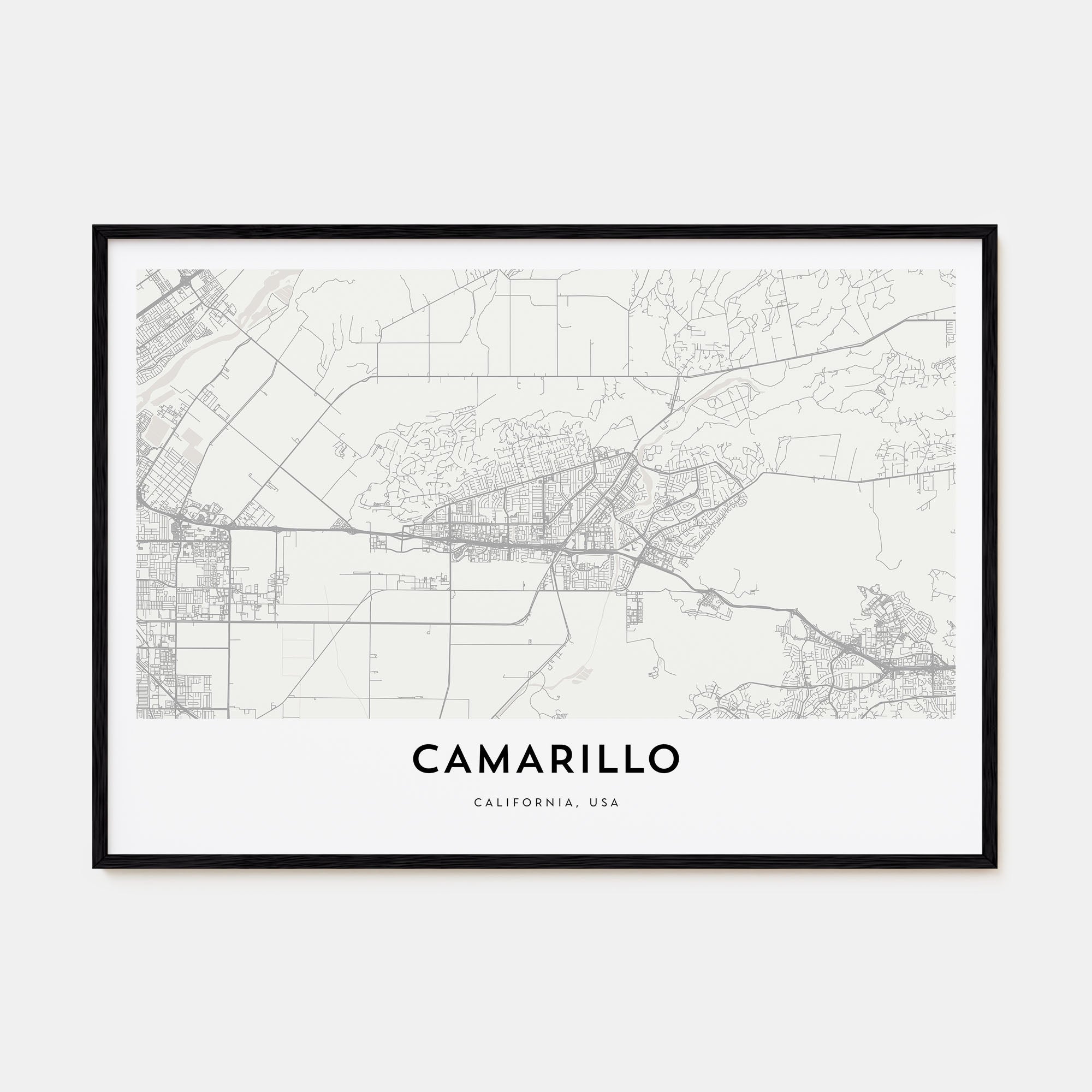 Camarillo Map Landscape Poster