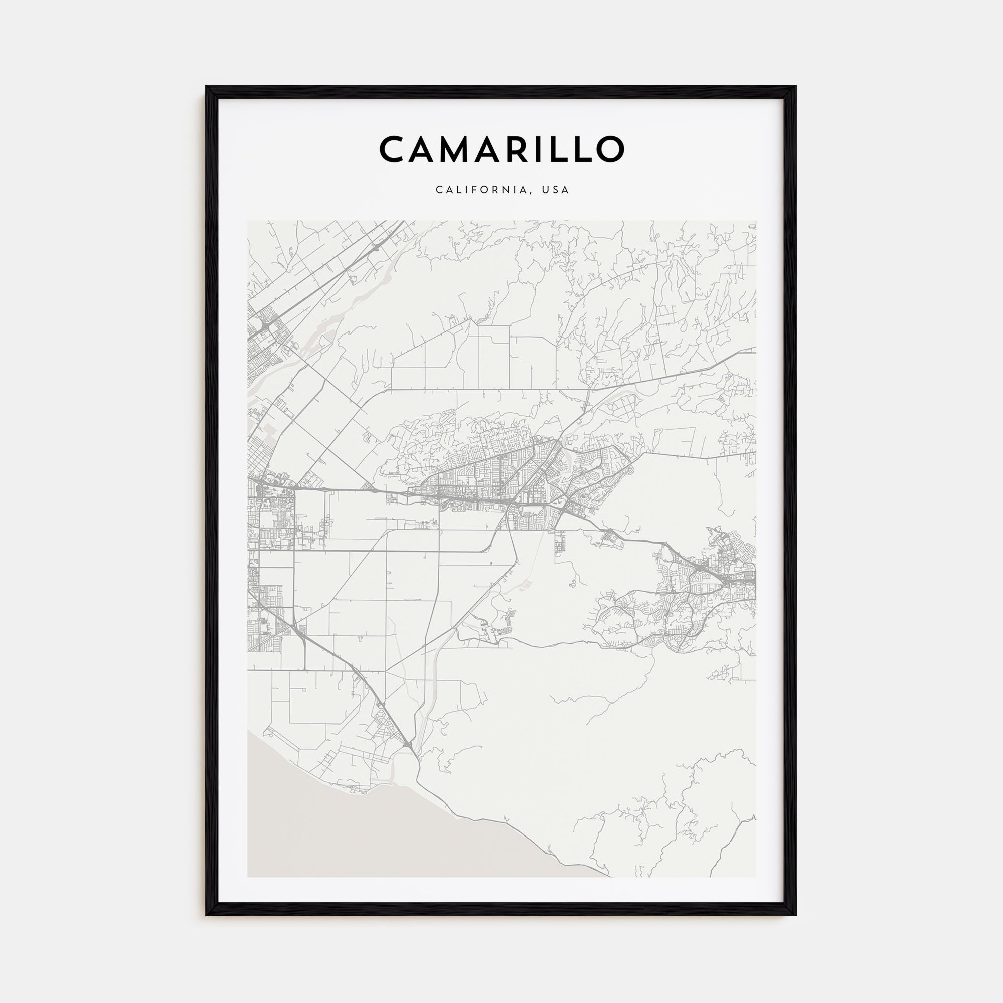 Camarillo Map Portrait Poster