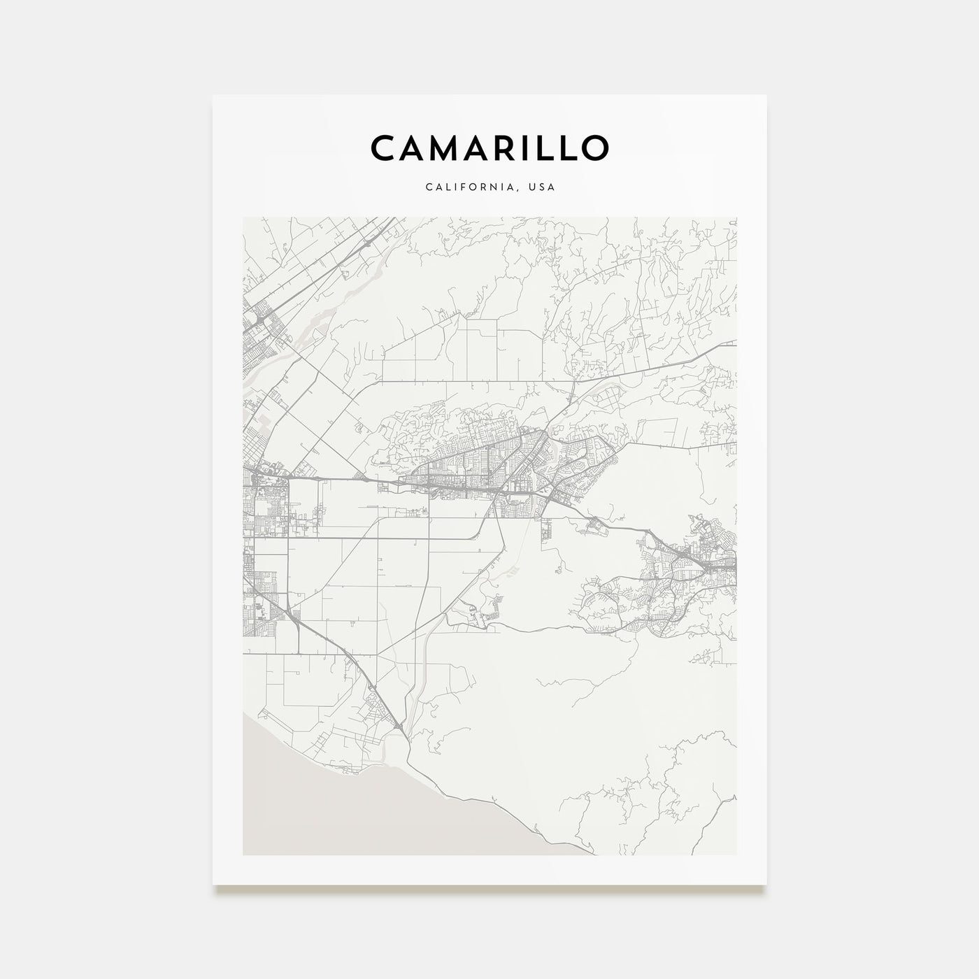 Camarillo Map Portrait Poster