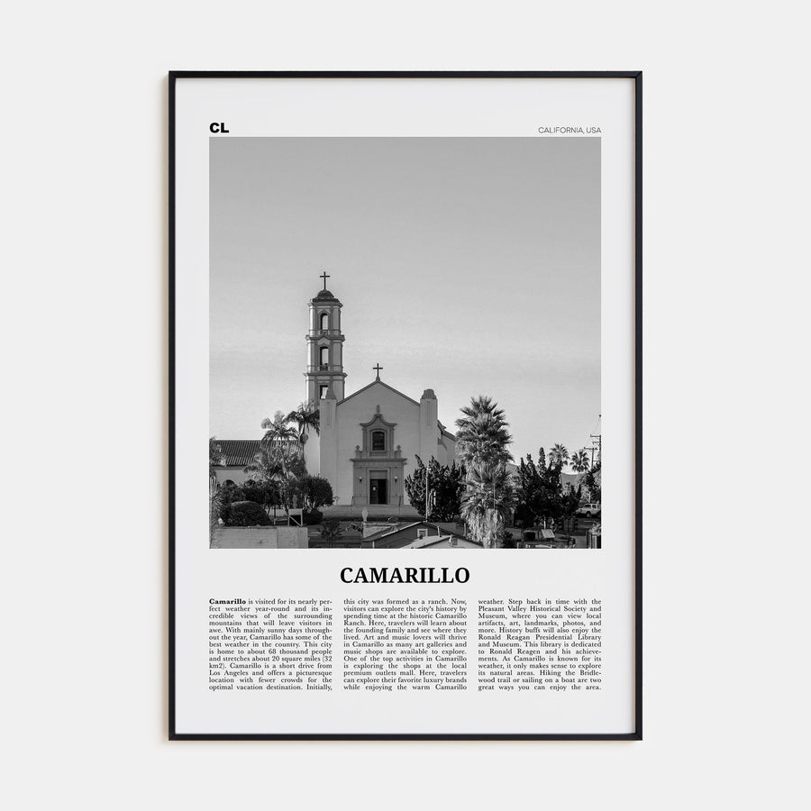 Camarillo Travel B&W Poster