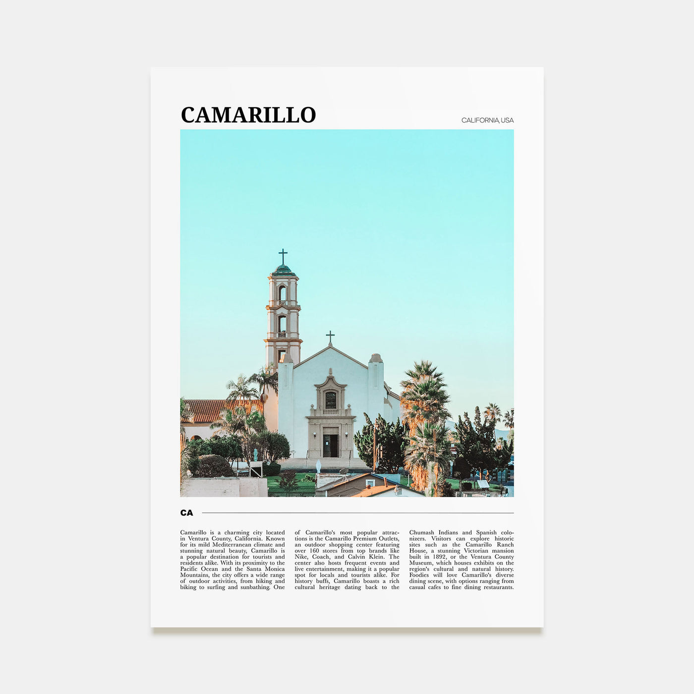 Camarillo Travel Color Poster