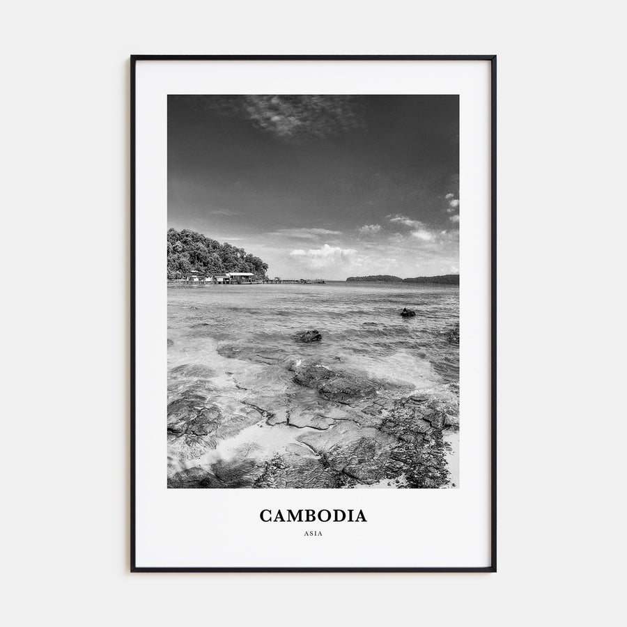 Cambodia Portrait B&W No 1 Poster