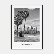 Cambodia Portrait B&W No 2 Poster