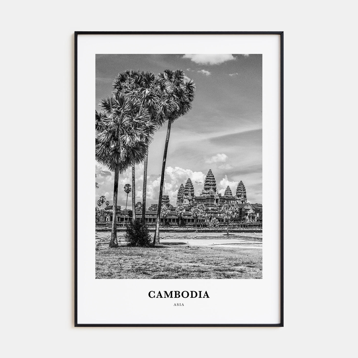 Cambodia Portrait B&W No 2 Poster