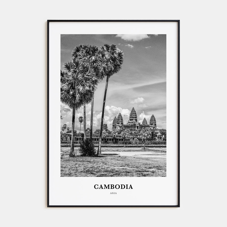 Cambodia Portrait B&W No 2 Poster