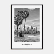 Cambodia Portrait B&W No 2 Poster