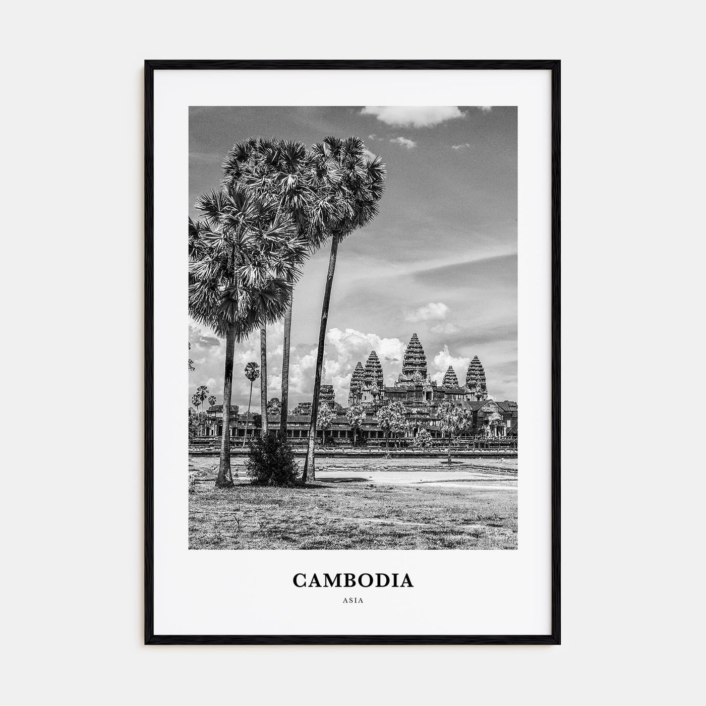 Cambodia Portrait B&W No 2 Poster