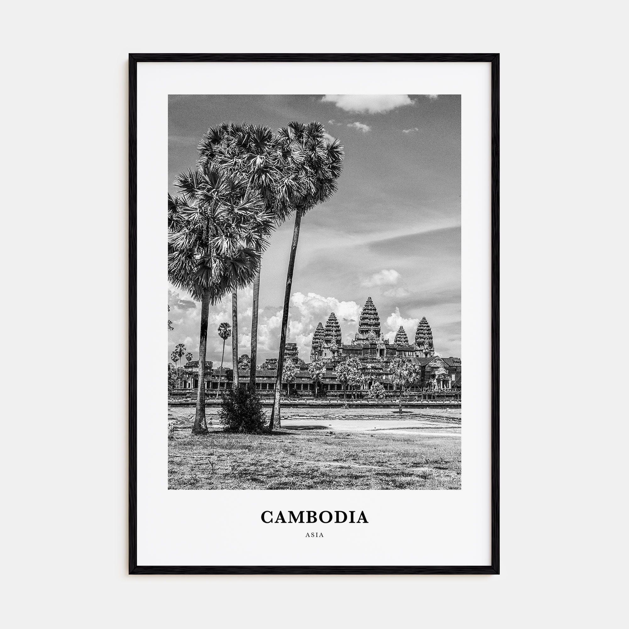 Cambodia Portrait B&W No 2 Poster