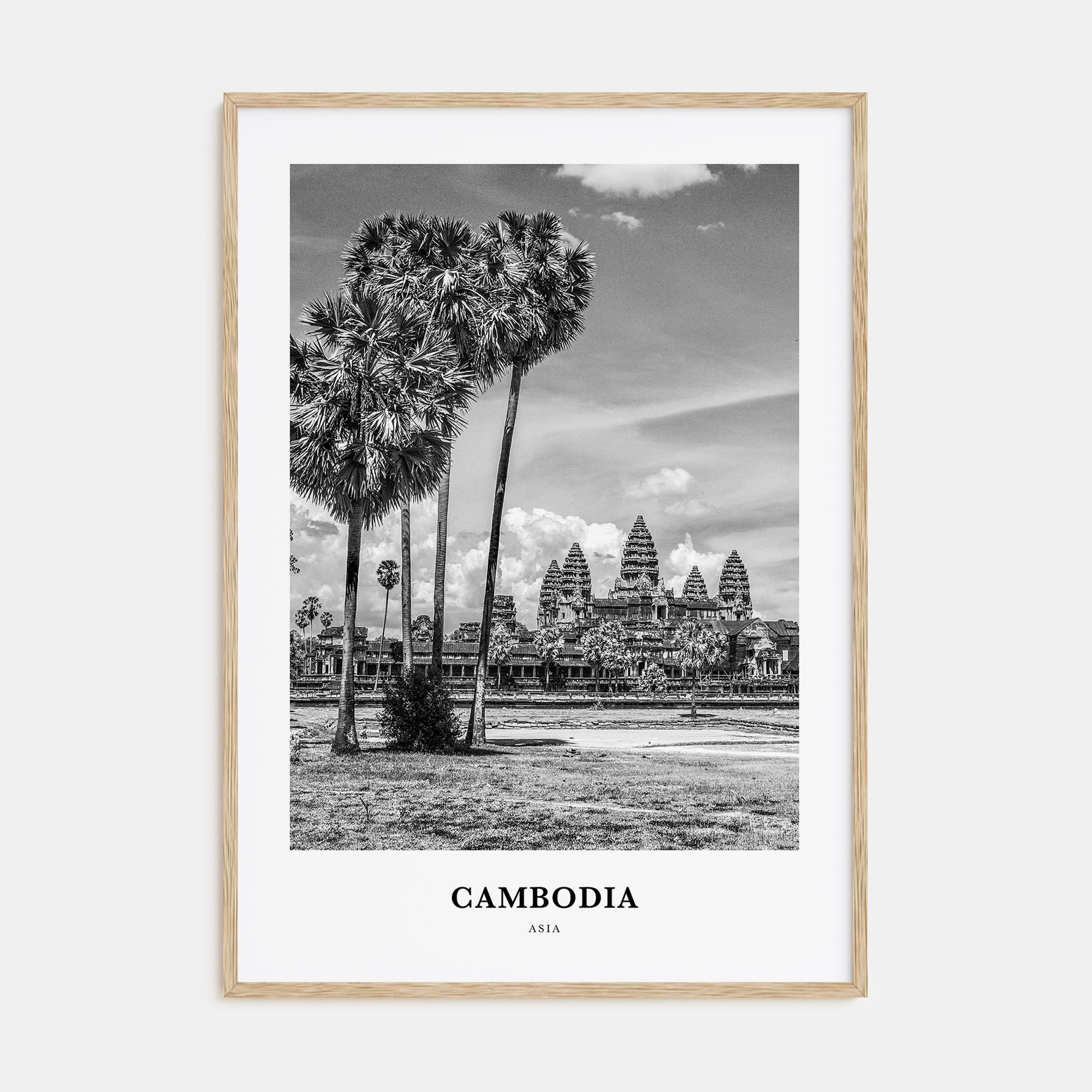 Cambodia Portrait B&W No 2 Poster