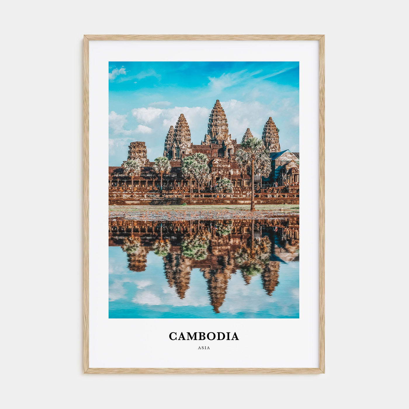 Cambodia Portrait Color Poster