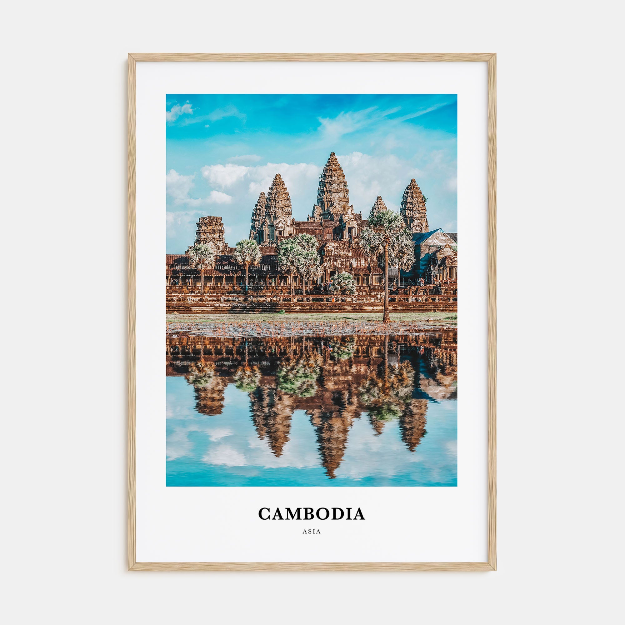 Cambodia Portrait Color Poster
