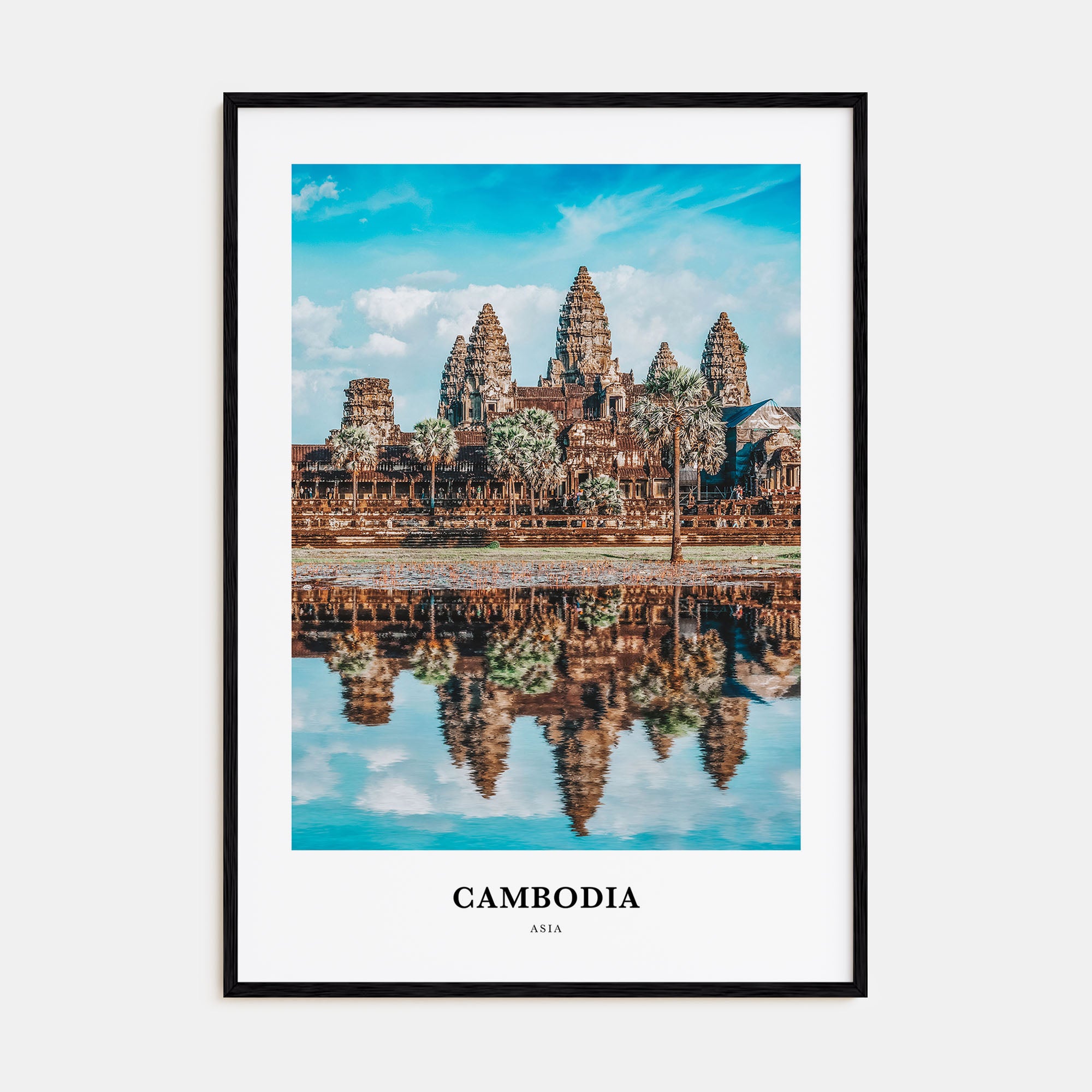 Cambodia Portrait Color Poster