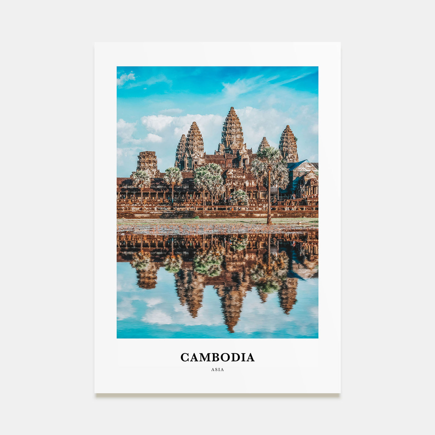 Cambodia Portrait Color Poster