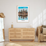 Cambodia Portrait Color Poster