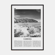 Cambodia Travel B&W No 2 Poster