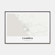 Cambria Map Landscape Poster