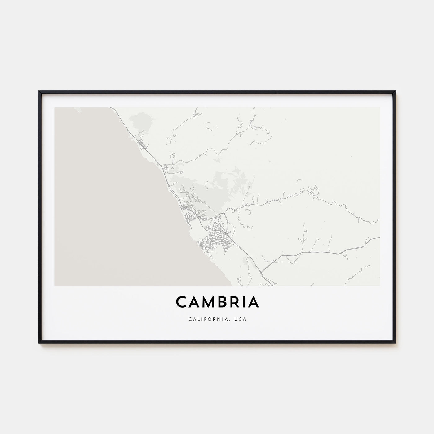 Cambria Map Landscape Poster
