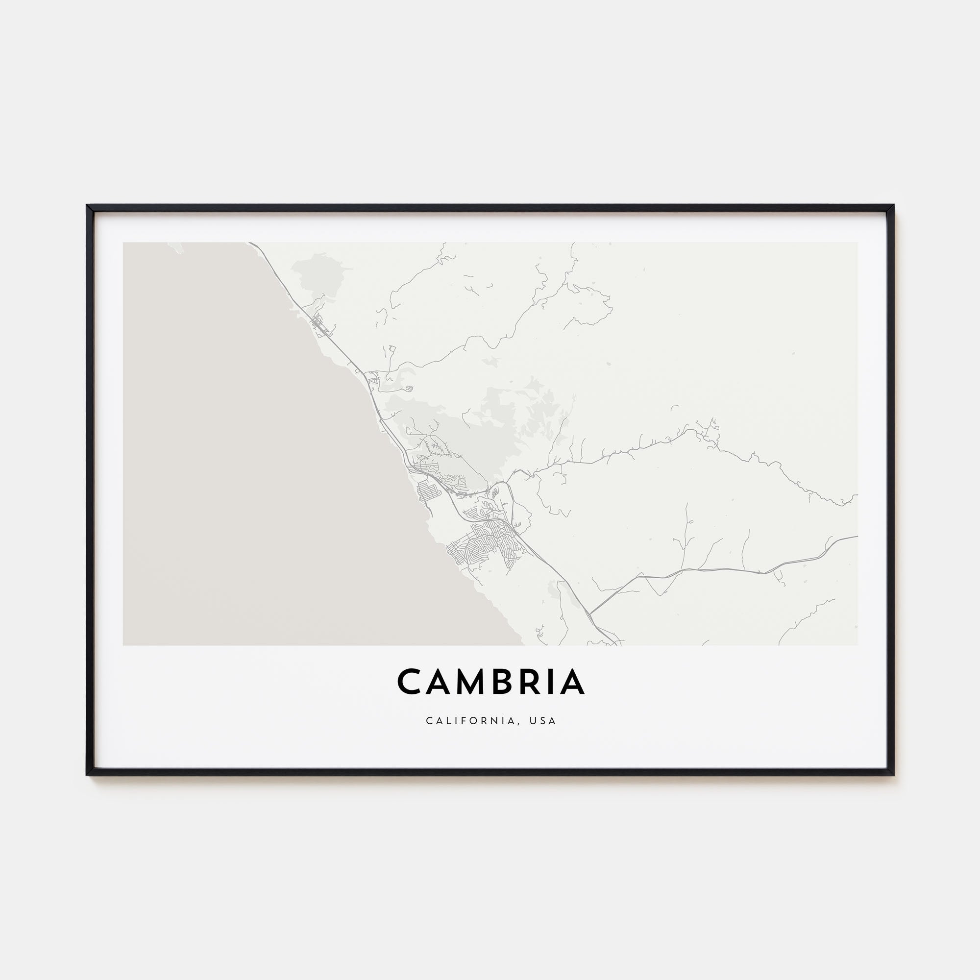 Cambria Map Landscape Poster