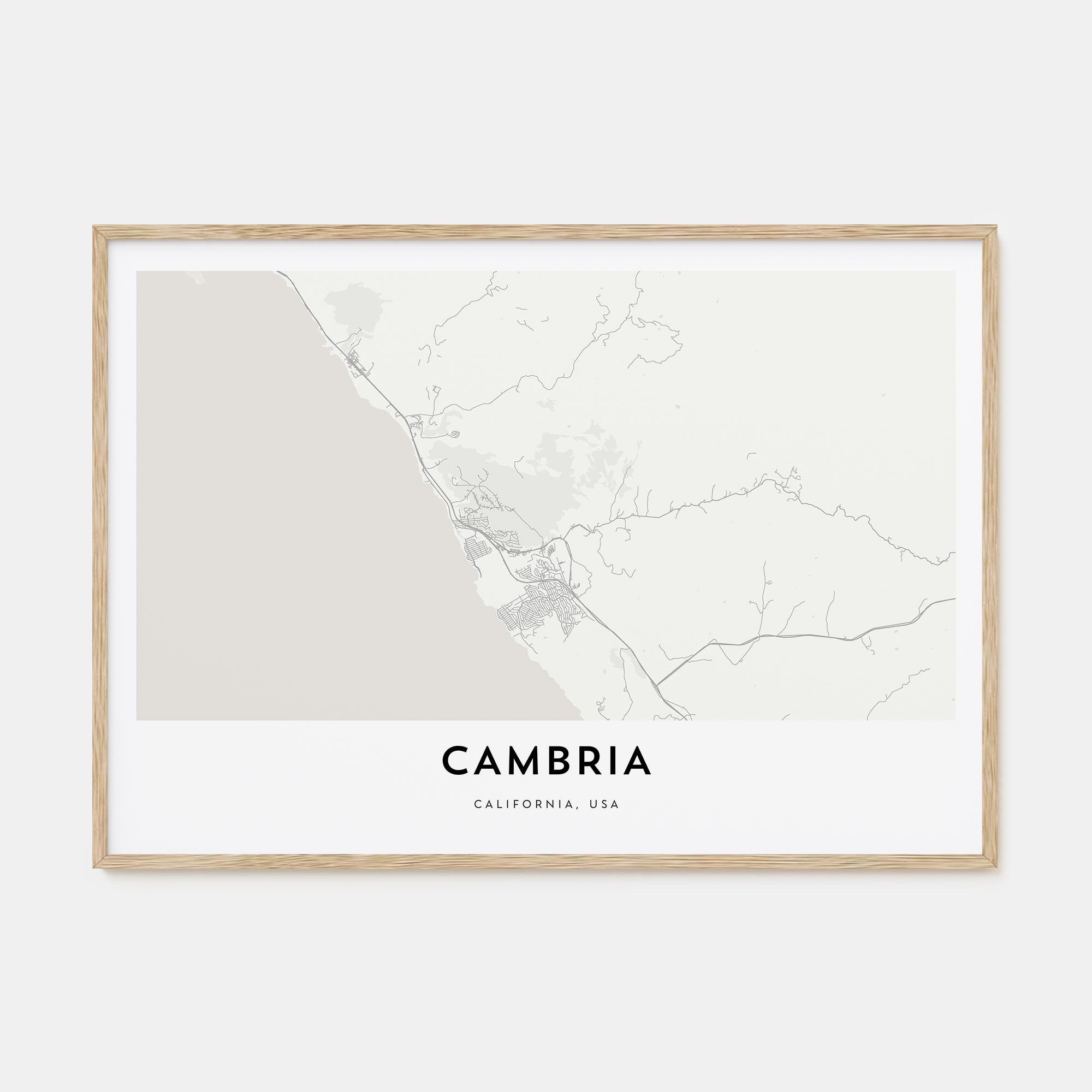 Cambria Map Landscape Poster