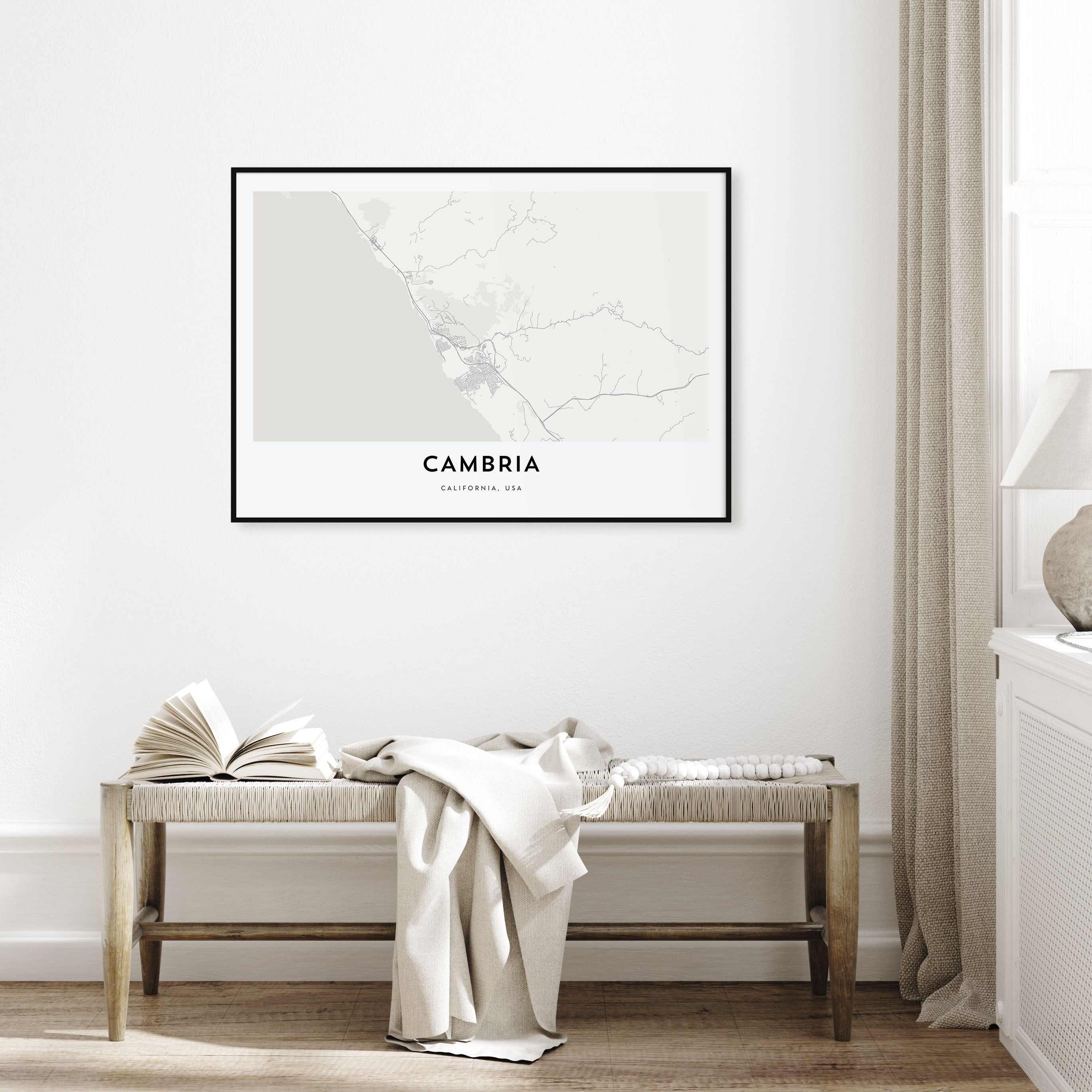 Cambria Map Landscape Poster