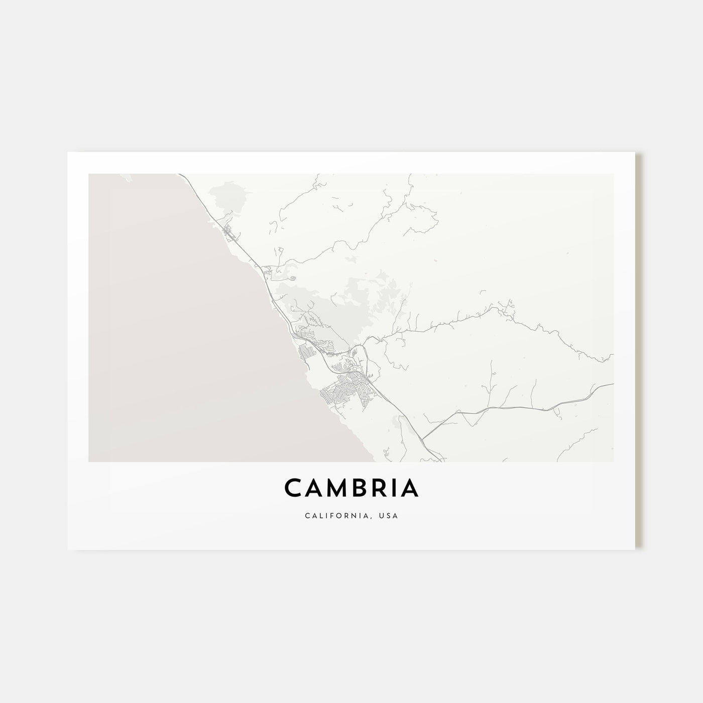 Cambria Map Landscape Poster
