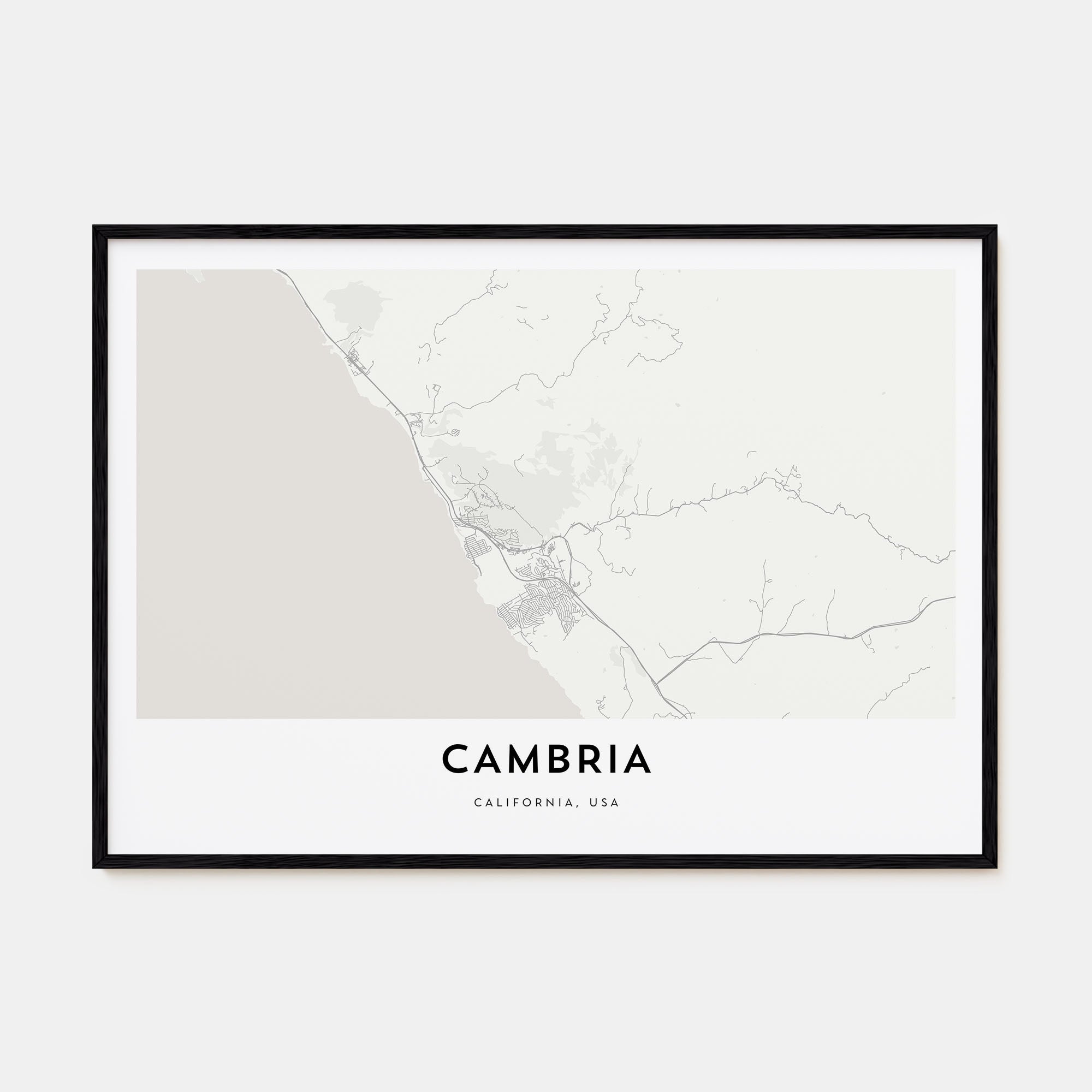 Cambria Map Landscape Poster