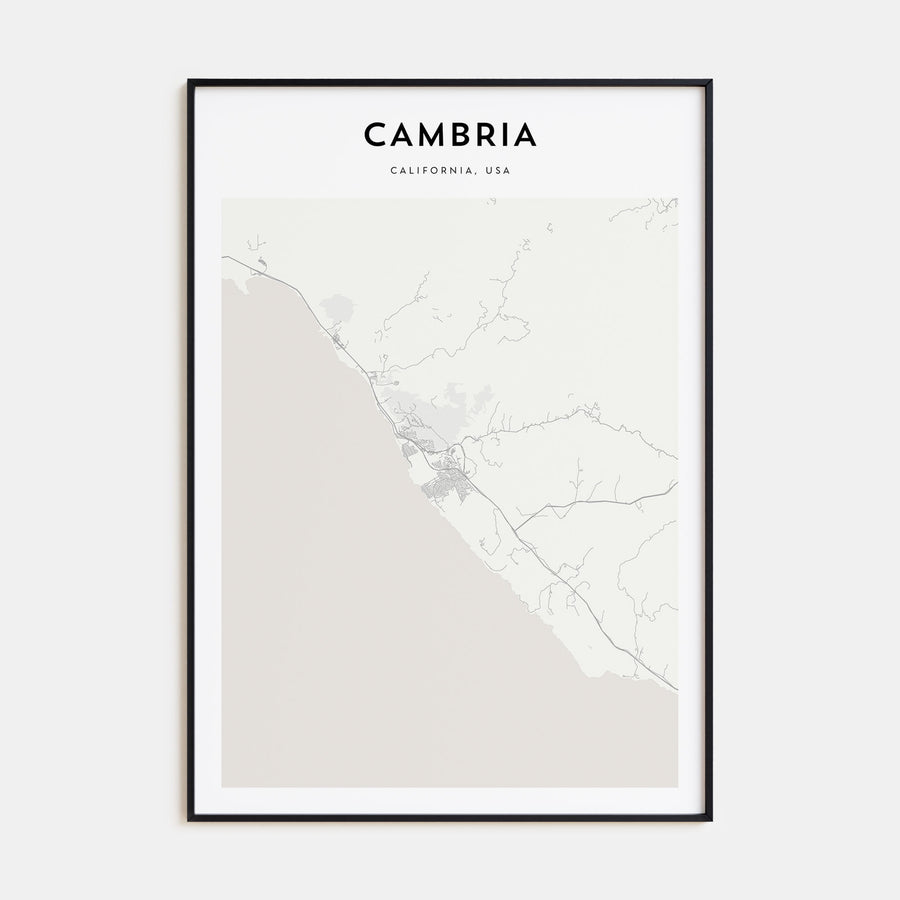 Cambria Map Portrait Poster