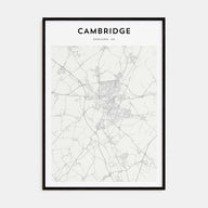 Cambridge, England Map Portrait Poster