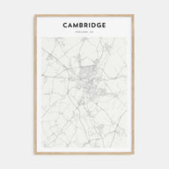 Cambridge, England Map Portrait Poster