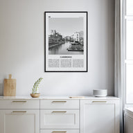 Cambridge, England Travel B&W Poster
