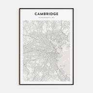 Cambridge, Massachusetts Map Portrait Poster