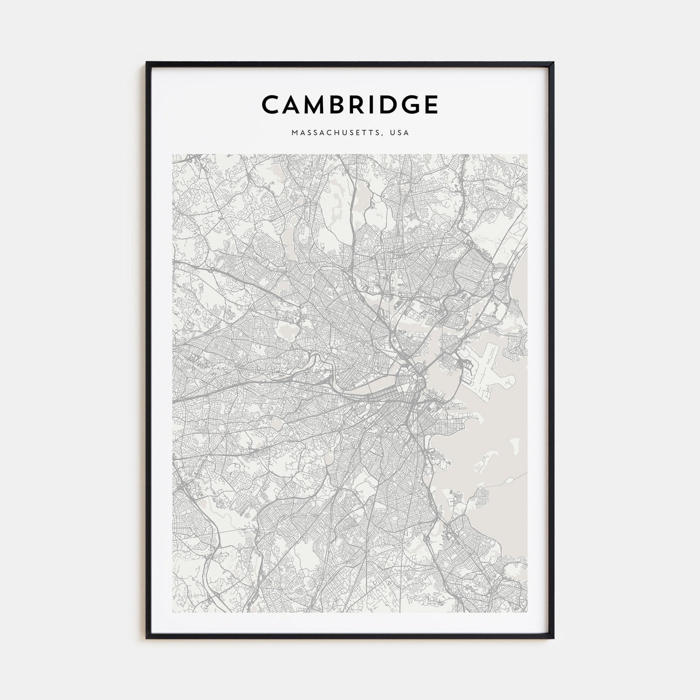 Cambridge, Massachusetts Map Portrait Poster