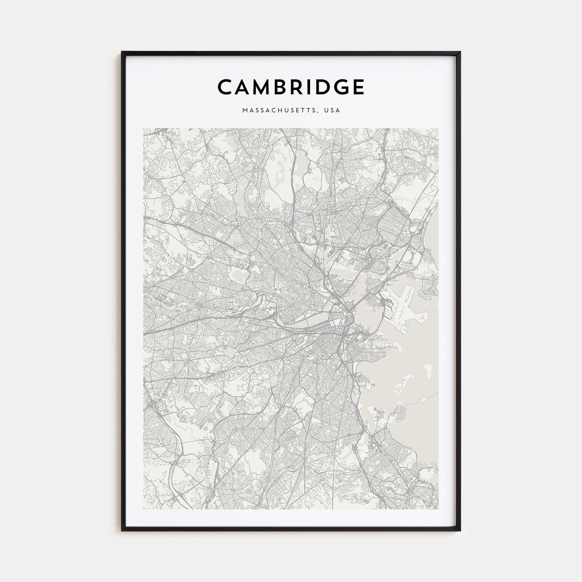 Cambridge, Massachusetts Map Portrait Poster