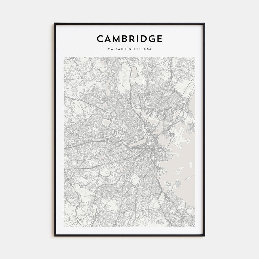 Cambridge, Massachusetts Map Portrait Poster