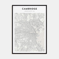 Cambridge, Massachusetts Map Portrait Poster