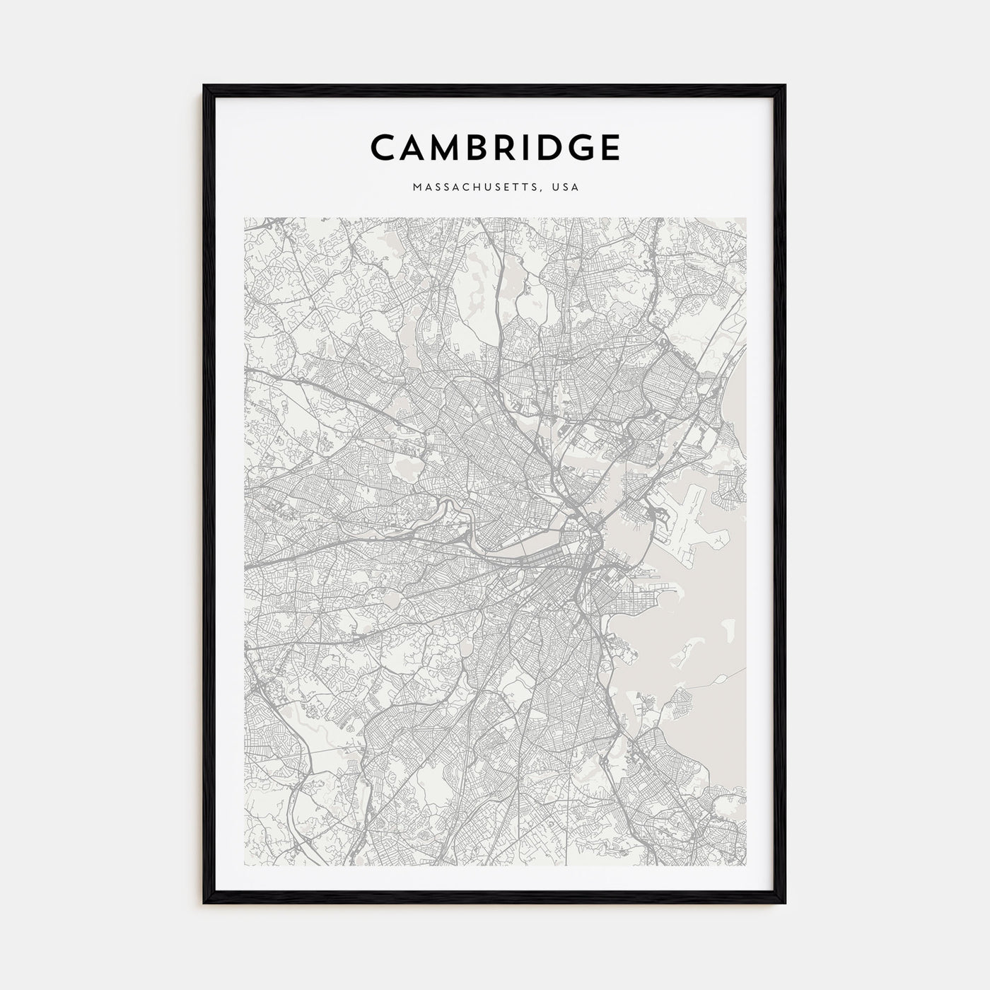 Cambridge, Massachusetts Map Portrait Poster