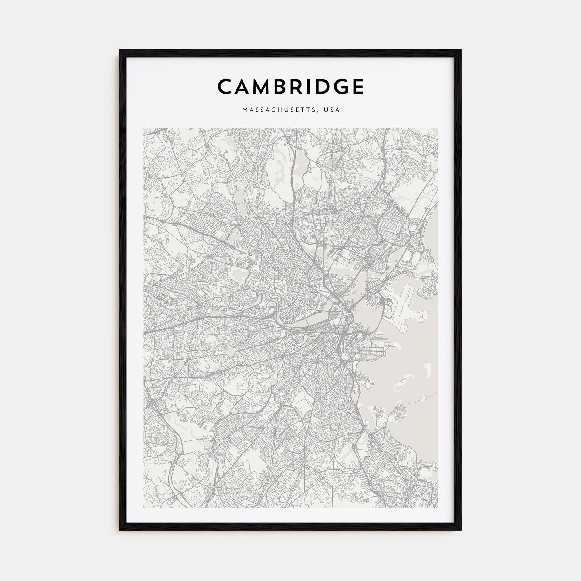 Cambridge, Massachusetts Map Portrait Poster