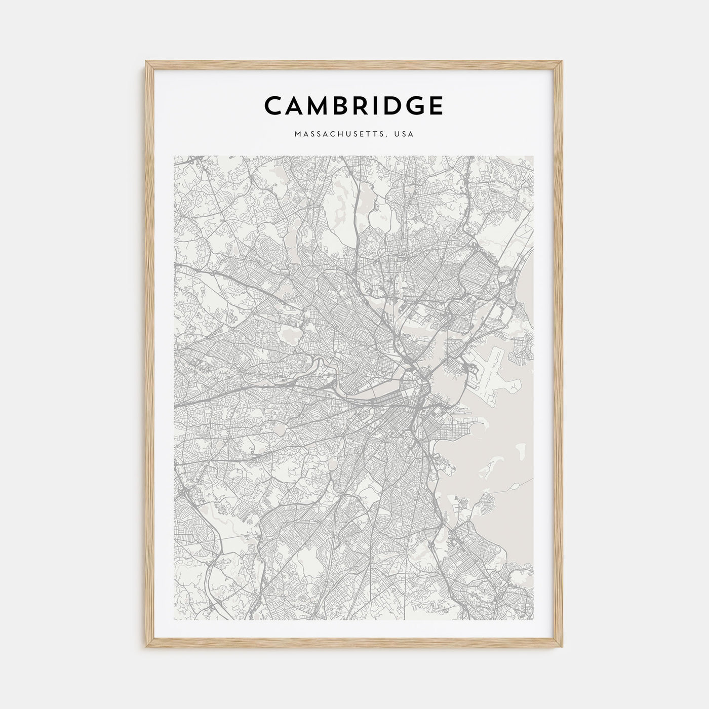Cambridge, Massachusetts Map Portrait Poster