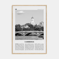 Cambridge, Massachusetts Travel B&W Poster