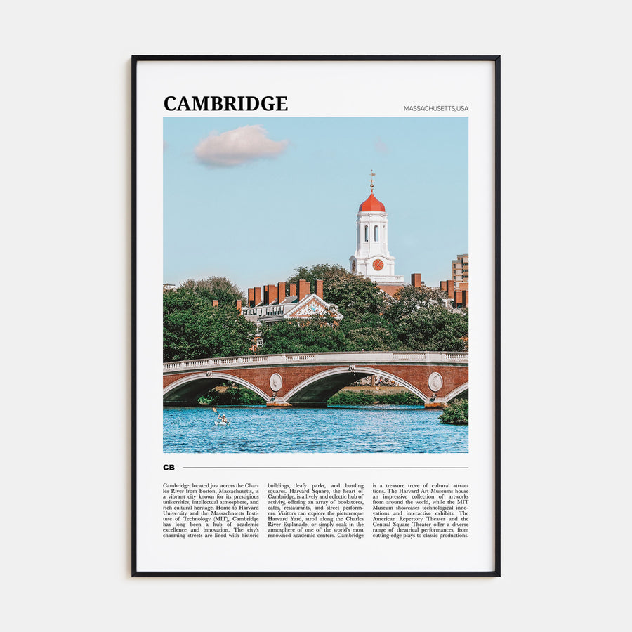 Cambridge, Massachusetts Travel Color Poster