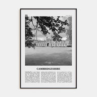Cambridgeshire Travel B&W Poster