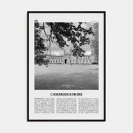 Cambridgeshire Travel B&W Poster