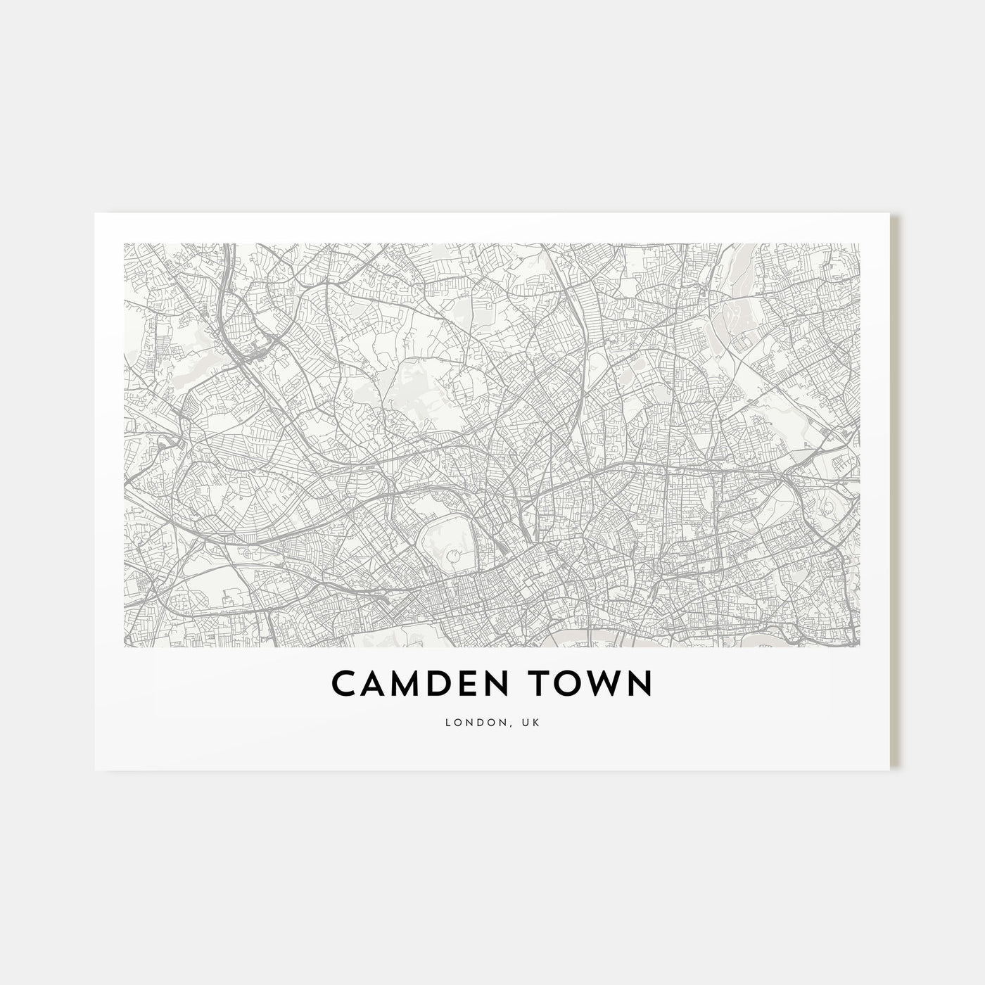 Camden Town Map Landscape Poster
