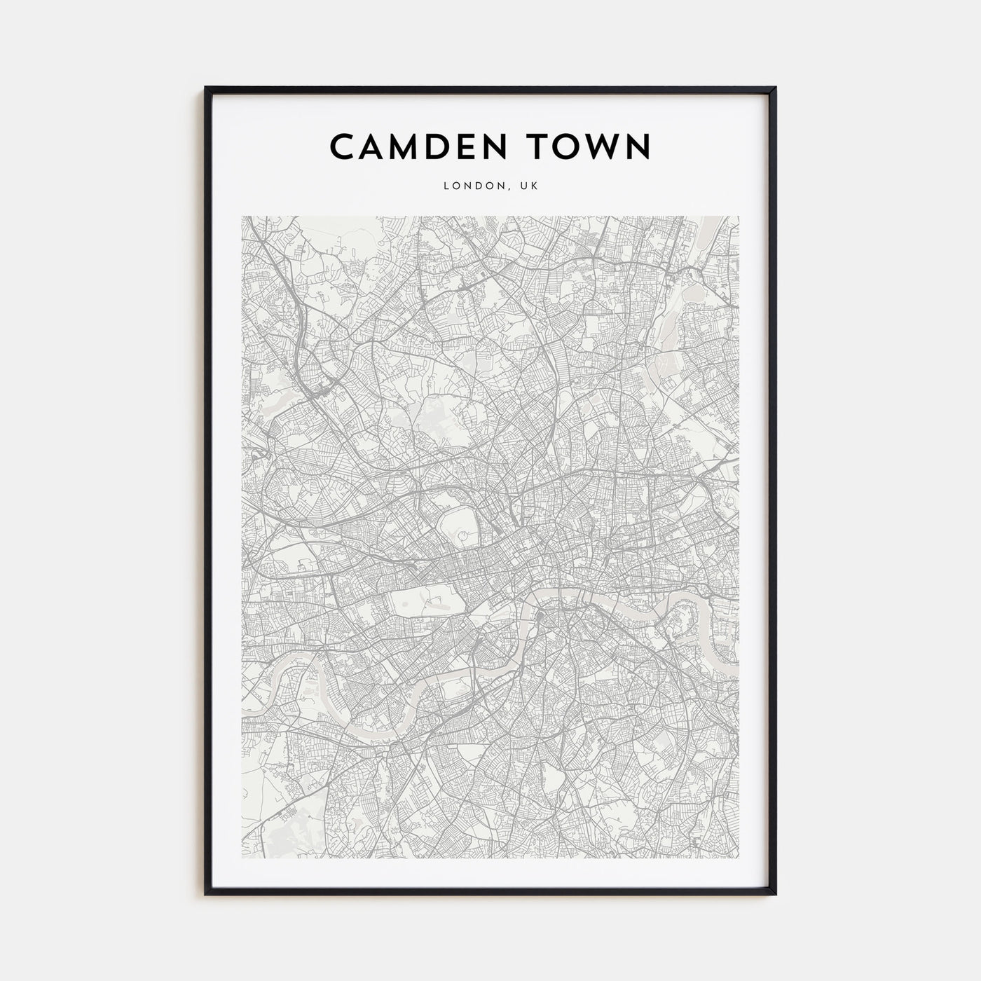 Camden Town Map Portrait Poster