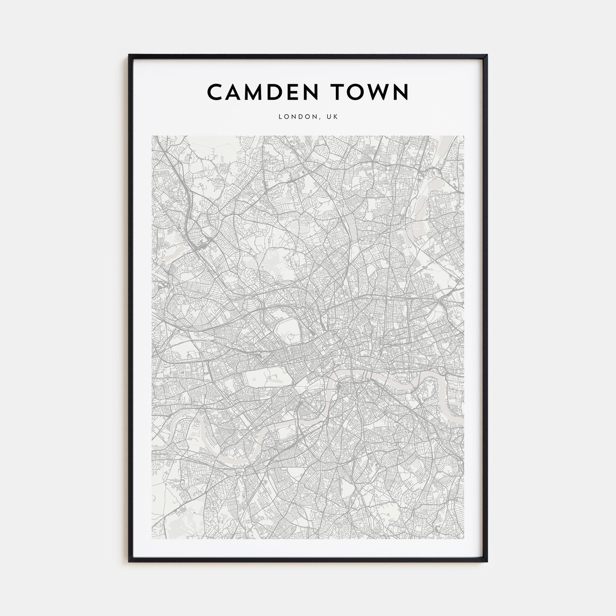 Camden Town Map Portrait Poster